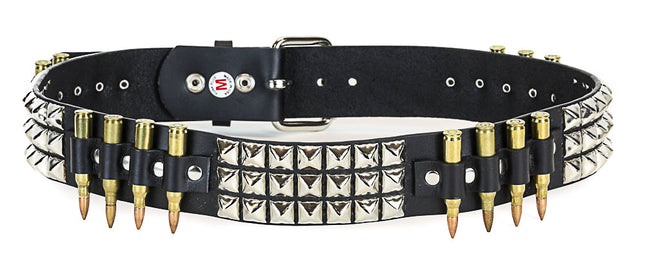 BT429NIC-BRASS  BULLET STUDDED BELT