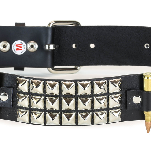 BT429NIC-BRASS  BULLET STUDDED BELT