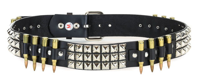 BT429NIC-BRASS  BULLET STUDDED BELT