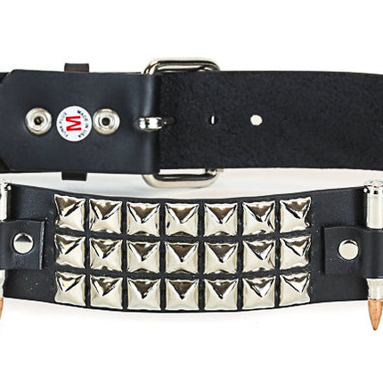 BT429NIC-COP  STUDDED REAL BULLET BELT
