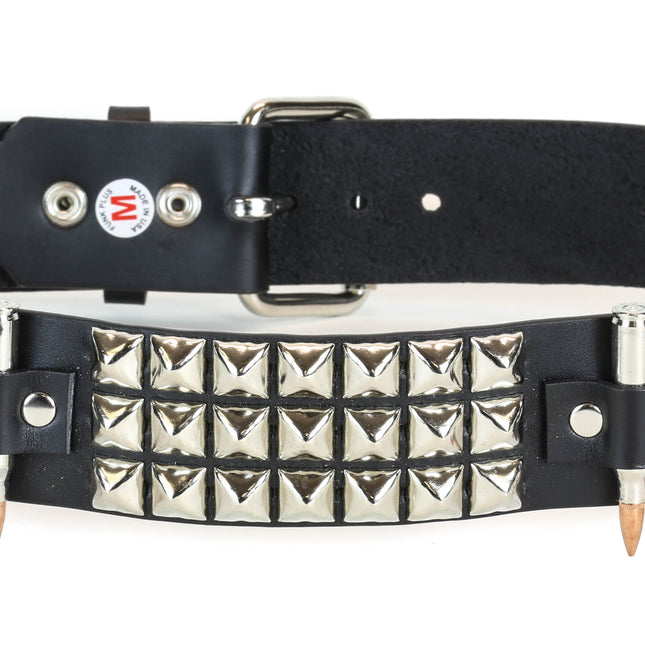 BT429NIC-COP  STUDDED REAL BULLET BELT