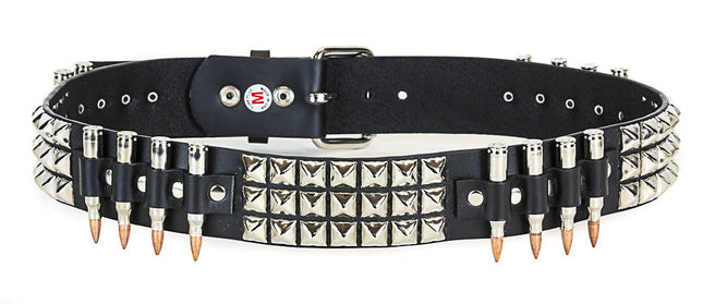 BT429NIC-COP  STUDDED REAL BULLET BELT