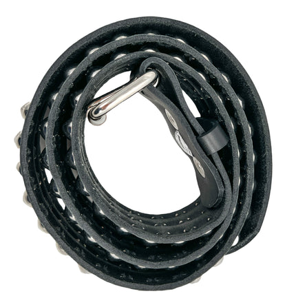 BT443 3 ROW 1/2" CONICAL STUDDED GENUINE LEATHER BELT