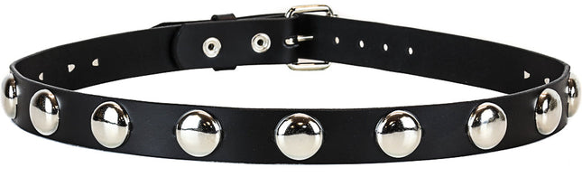 BT450 DOME STUD BLACK LEATHER BELT