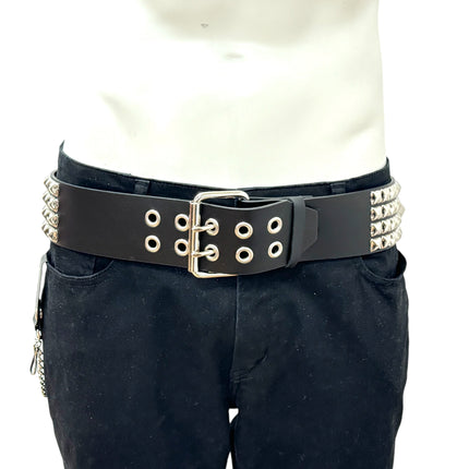 BT453 4 ROW PYRAMID STUD BELT