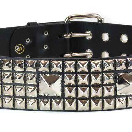 BT453 4 ROW PYRAMID STUD BELT