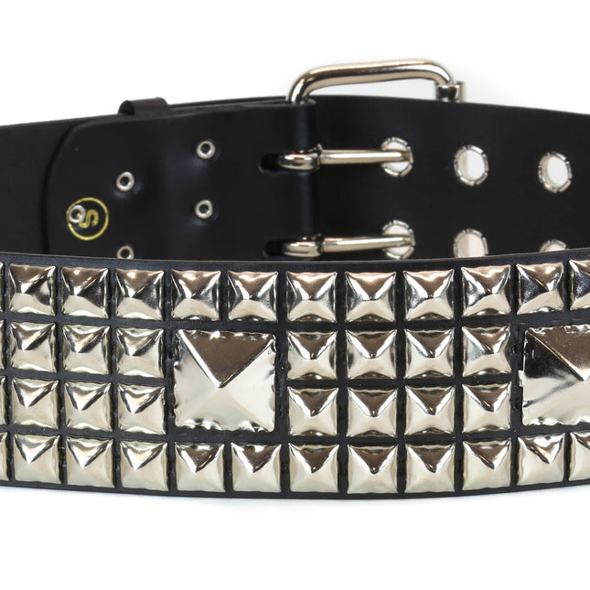 BT453 4 ROW PYRAMID STUD BELT