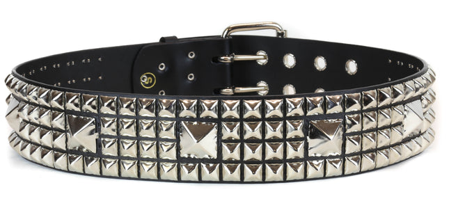 BT453 4 ROW PYRAMID STUD BELT