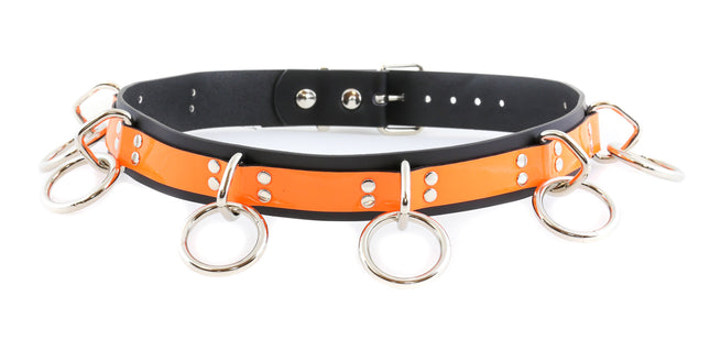 BT470TAN BONDAGE BELT DEE RINGS AND LOOPS