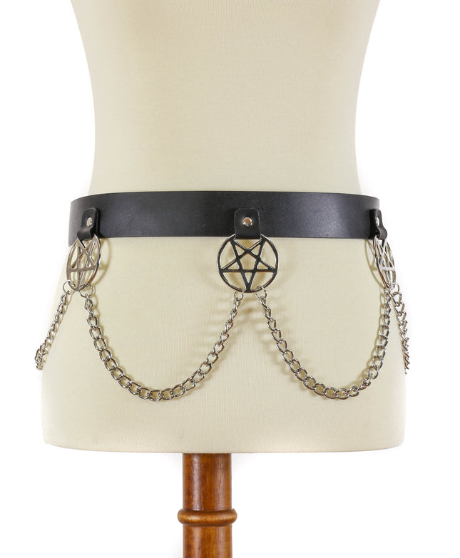 BT476 PENTAGRAM CHAIN BELT