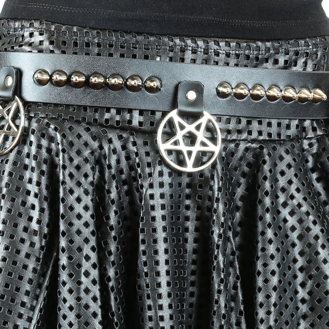 BT479 PYRAMID STUDDED PENTAGRAM BELT