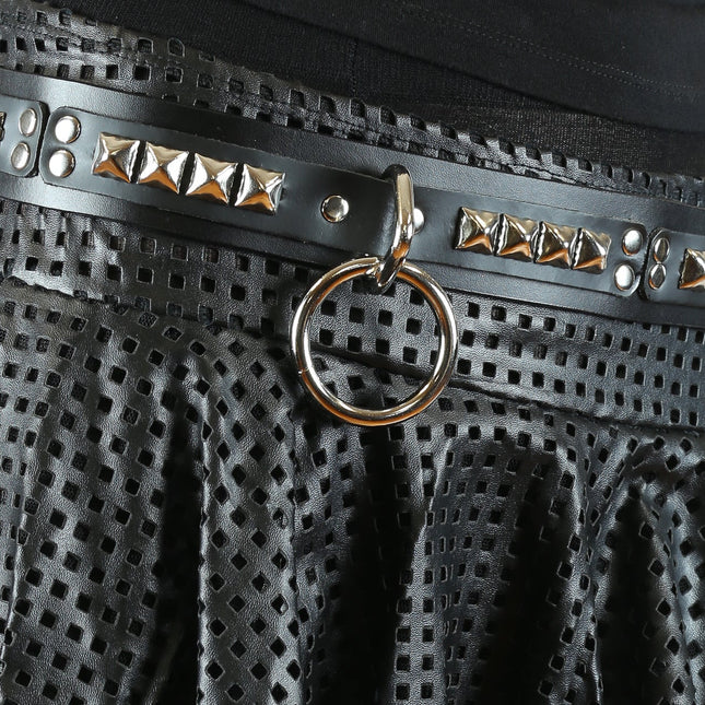 BT481 PYRAMID STUDDED BONDAGE BELT