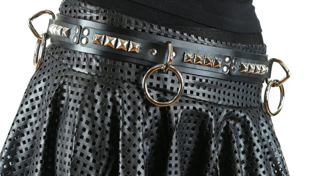 BT481 PYRAMID STUDDED BONDAGE BELT