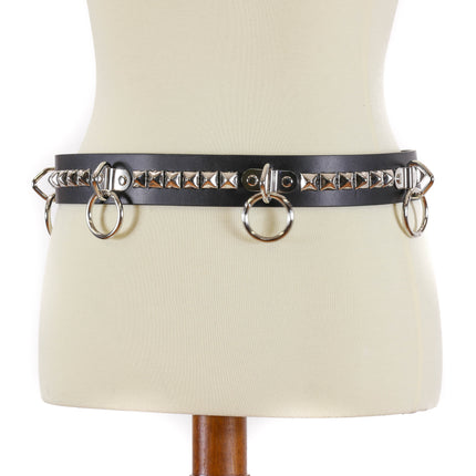 BT481 PYRAMID STUDDED BONDAGE BELT