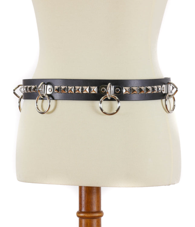 BT481 PYRAMID STUDDED BONDAGE BELT