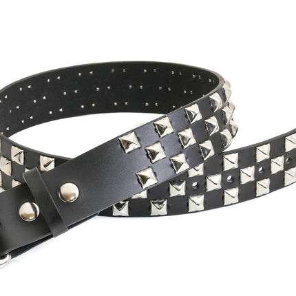 BT492 3 ROW PYRAMID CHECKERED BELT