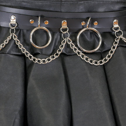 BT501L  CHAIN D RING BONDAGE BELT