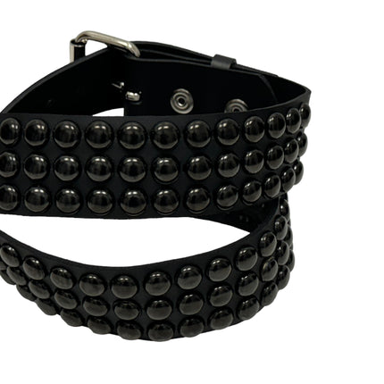BT502-BS  BALCK 3 ROW 1/2" ROWUND STUDDED BELT