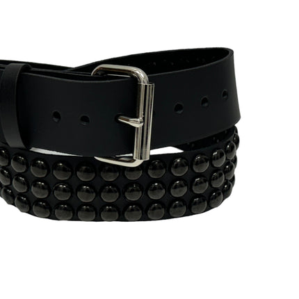 BT502-BS  BALCK 3 ROW 1/2" ROWUND STUDDED BELT