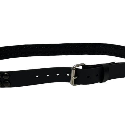 BT503-BS  BALCK 2 ROW 1/2" ROWUND STUDDED BELT