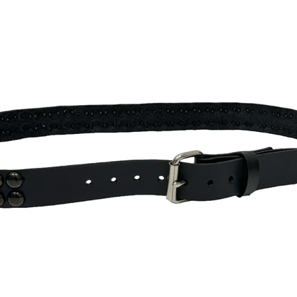 BT503-BS  BALCK 2 ROW 1/2" ROWUND STUDDED BELT