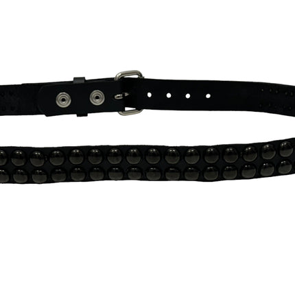 BT503-BS  BALCK 2 ROW 1/2" ROWUND STUDDED BELT