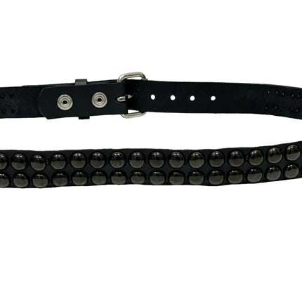 BT503-BS  BALCK 2 ROW 1/2" ROWUND STUDDED BELT