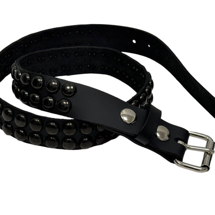 BT503-BS  BALCK 2 ROW 1/2" ROWUND STUDDED BELT