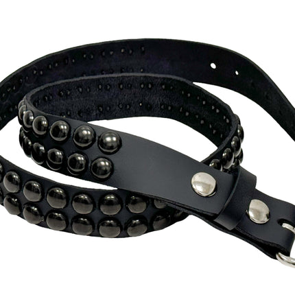 BT503-BS  BALCK 2 ROW 1/2" ROWUND STUDDED BELT