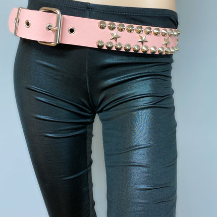 BT504M VEGAN PASTEL STUD STAR BELT CONICAL STUD