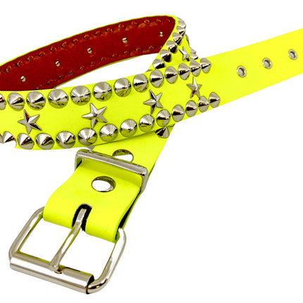 BT504M VEGAN PASTEL STUD STAR BELT CONICAL STUD