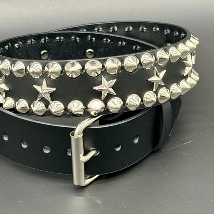 BT504  STAR AND STUDDED CONICAL STUDDED QUEEN BELT