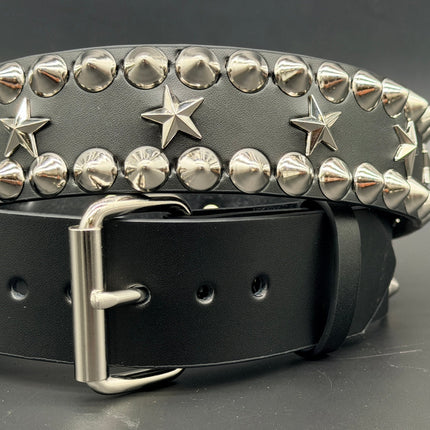 BT504  STAR AND STUDDED CONICAL STUDDED QUEEN BELT