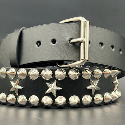 BT504  STAR AND STUDDED CONICAL STUDDED QUEEN BELT