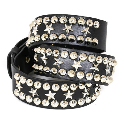 BT504  STAR AND STUDDED CONICAL STUDDED QUEEN BELT