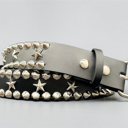 BT504  STAR AND STUDDED CONICAL STUDDED QUEEN BELT