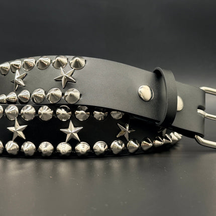 BT504  STAR AND STUDDED CONICAL STUDDED QUEEN BELT