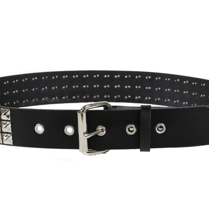 BT507 3 ROW STUDDED BELT WITH EYELET HOLE