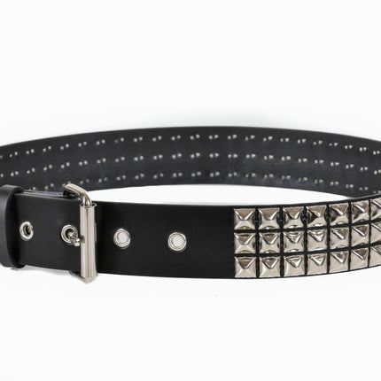 BT507 3 ROW STUDDED BELT WITH EYELET HOLE
