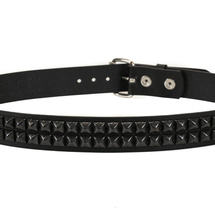 BT509-BS 1 1/2" WIDE BLELT 2 ROW BLACK 1/2" STUDDED BELT
