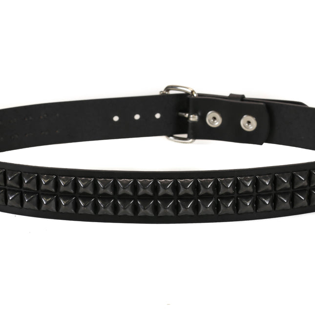 BT509-BS 1 1/2" WIDE BLELT 2 ROW BLACK 1/2" STUDDED BELT
