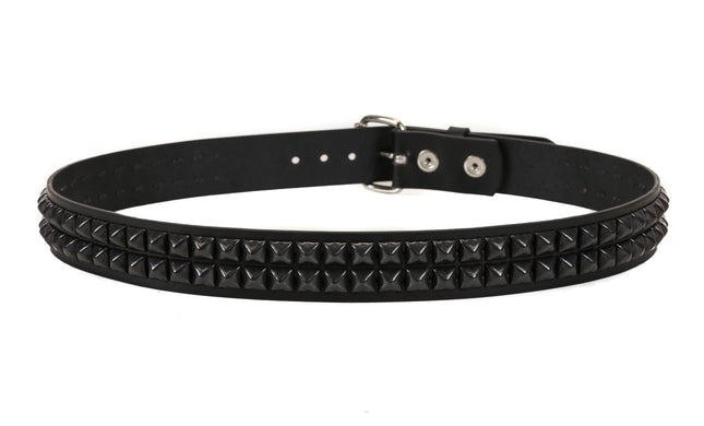 BT509-BS 1 1/2" WIDE BLELT 2 ROW BLACK 1/2" STUDDED BELT
