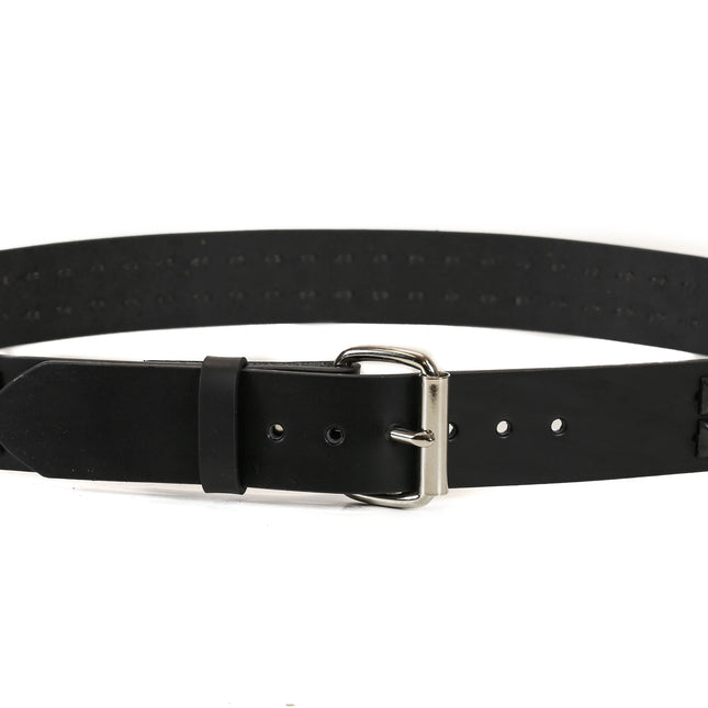 BT509-BS 1 1/2" WIDE BLELT 2 ROW BLACK 1/2" STUDDED BELT