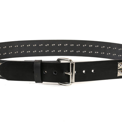 BT509   WIDE BELT WITH 2 ROW REGULAR 1/2" PYRAMID STUDDED BELT