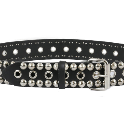 BT513 2 ROW STUD AND EYELET BELT