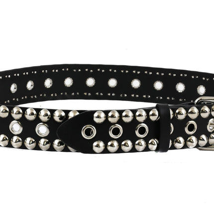 BT513 2 ROW STUD AND EYELET BELT