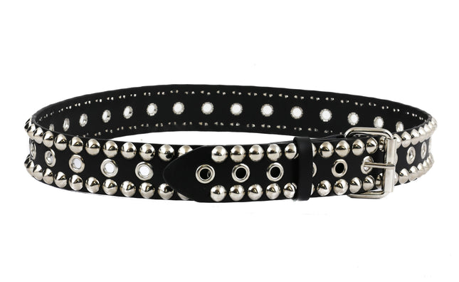 BT513 2 ROW STUD AND EYELET BELT