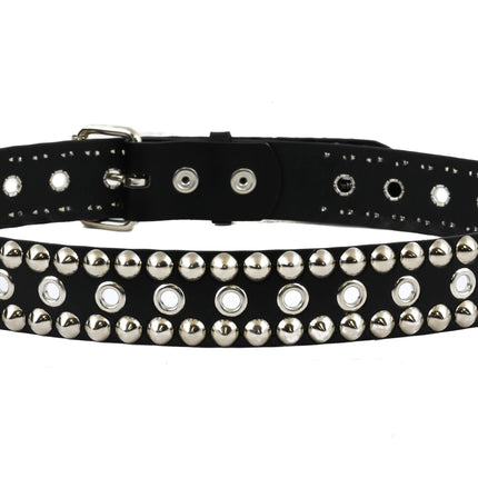 BT513 2 ROW STUD AND EYELET BELT