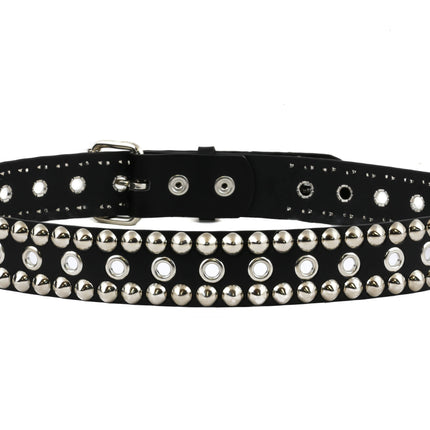 BT513 2 ROW STUD AND EYELET BELT