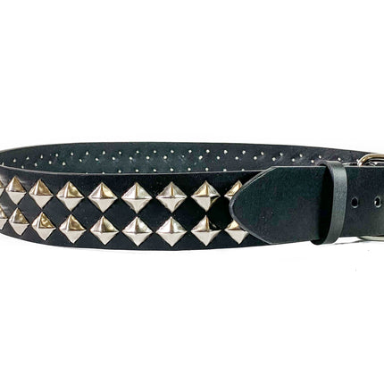 BT514 2 ROW DIAMOND STUD BELT